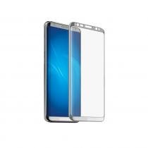 Купить Защитное стекло Закаленное стекло 3D с цветной рамкой (fullscreen) для Samsung Galaxy S8 Plus DF sColor-19 (silver)