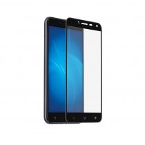 Купить Защитное стекло Закаленное стекло с цветной рамкой (fullscreen) для Asus ZenFone 3 Max (ZC553KL) DF aColor-04 black