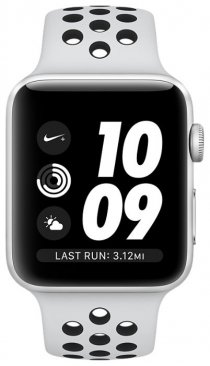 Купить Смарт-Часы Apple Watch Nike+ GPS, 38mm Silver Aluminium Case with Pure Platinum/Black Nike Sport Ban