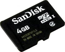 Купить Карты памяти Карта памяти SanDisk MicroSD 4gb Class 4