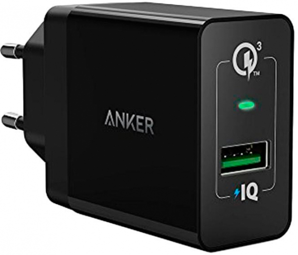 Купить Cетевое зарядное устройство СЗУ Anker PowerPort+ 1 with QC3.0 & PowerIQEU Black & Micro cable