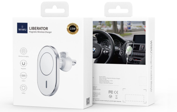 Купить Автодержатель с беспроводной зарядкой Wiwu Magnetic Wireless Charger Car CH-306 (White)