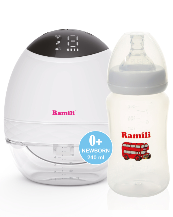 Купить Двухфазный электрический молокоотсос Ramili SE500 с бутылочкой 240ML (SE500240ML)