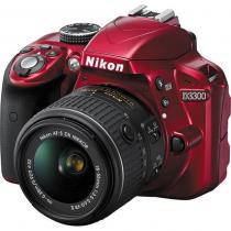 Купить Цифровая фотокамера Nikon D3300 Kit (18-55mm VR II) Red