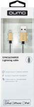 Купить Кабель Qumo 21713 золото (MFI кабель c разъемом Apple 8 pin, 1м, PVC, стальная пружинка у коннектора