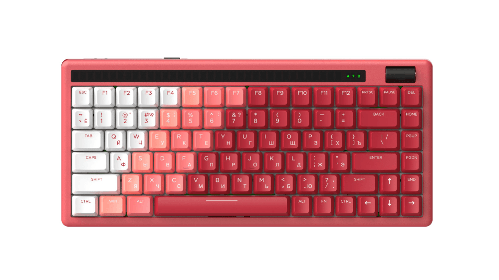 Купить Клавиатура механическая беспроводная Dareu A84 Pro Flame Red (красный), 84 клавиши, switch BlueSky V3 (linear), подсветка RGB, подключение проводное+Bluetooth+2.4GHz, аккумулятор 2000mAh