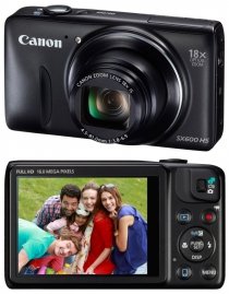 Купить Цифровая фотокамера Canon PowerShot SX600 HS Black