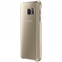 Купить Защитная панель Samsung EF-QG930CFEGRU Clear Cover для Galaxy S7 золотистый/прозрачный