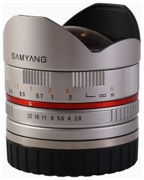 Купить Объектив Samyang 8mm f/2.8 Fisheye Sony E-mount NEX Silver