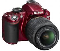 Купить Цифровая фотокамера Nikon D3200 Kit (18-55mm VR II) Red