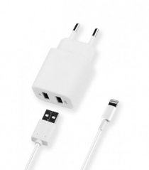 Купить Зарядное устройство СЗУ Deppa iPad, на 2 USB 2100mA белое