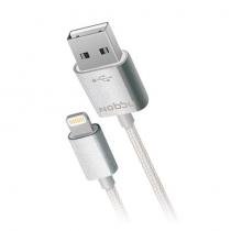 Купить Кабель Nobby Comfort 007-001 USB-8pin (Lightning) для Apple 1.0 м, текстильный, ALU, серый
