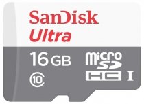 Купить Карта памяти MicroSD 16Gb SanDisk Ultra 48 MB/s SDSQUNB-016G-GN3MN Class 10