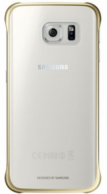 Купить Защитная панель Samsung EF-QG925BFEGRU Clear Cover для Galaxy S6 Edge золотисты