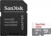 Купить Карта памяти Micro SDXC Sandisk+переходник SDSQUNB-128G-GN6TA