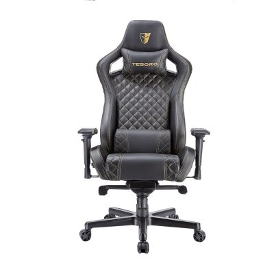 Купить Компьютерное кресло TESORO Zone X F750 black-gold stitch (TS-F750BK)