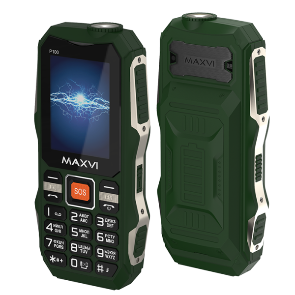 Телефон Maxvi P100 green