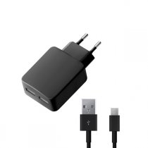 Купить СЗУ Deppa ULTRA 2 USB 3.4A, дата-кабель micro USB, черный 11358
