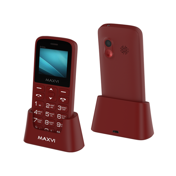 Телефон Maxvi B100ds wine red