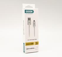 Купить Кабель Oxion USB 2.0 microUSB 1м белый OX-DCC005WH