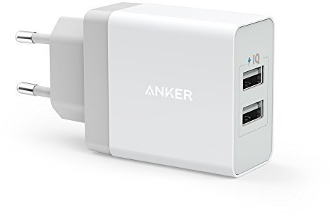Купить Cетевое зарядное устройство СЗУ Anker PowerPort 2, 24W 4.8А, кабелем Micro USB кевлар 1 м, B2021L21 Белый