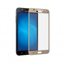 Купить Защитное стекло DF с цветной рамкой (fullscreen) для Samsung Galaxy J7 Neo DF sColor-30 (gold)
