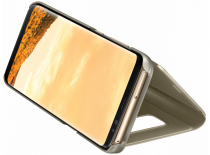 Купить Чехол-книжка Samsung EF-ZG950CFEGRU Clear View Standing Cover для Galaxy S8 золотой