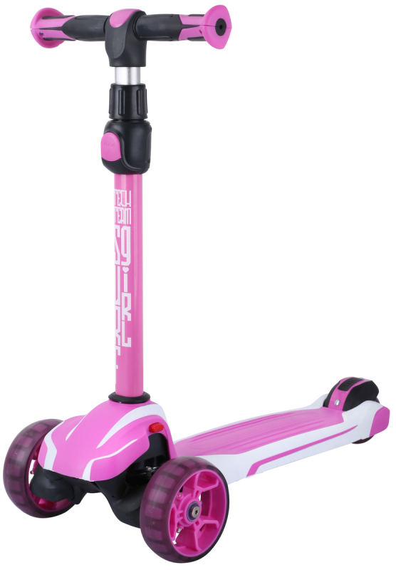 Трехколесный самокат Tech Team Surf girl (2022) белый-розовый
