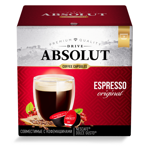 Купить Кофе в капсулах Absolut Drive Эспрессо 16 капс.