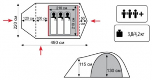 Купить Палатка Tramp Lite Twister 3 зеленый