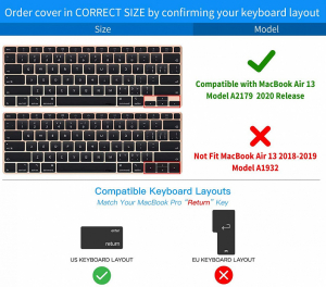 Купить Накладка на клавиатуру Wiwu Keyboard Protector для MacBook Air 13'' 2020 (Clear) US раскладка клавиатуры