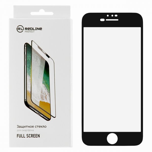 Купить Защитное стекло Red Line для IPhone 7 Plus (5.5") Full Screen tempered glass черный