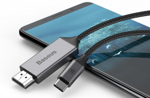 Купить Кабель Baseus C-Video (CATSY-0G) USB-C/HDMI Male 1.8 м (Dark Grey)