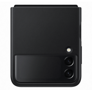 Купить Чехол Samsung Leather Cover для Galaxy Z Flip 3, чёрный (EF-VF711LBEGRU)