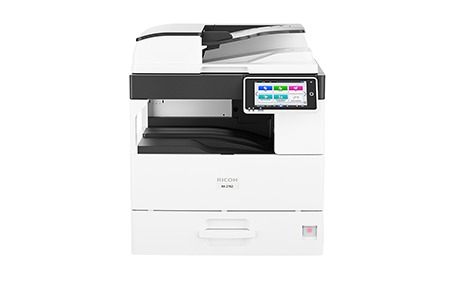 Купить МФУ Ricoh IM 2702 (А3, ч/б, 27/15 ppm A4/A3, 2Гб, 600dpi, USB, Network, дуплекс, ARDF100, СМАРТ-панель управления 7", старт. картр. 4 000 стр) (418146)