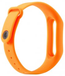 Купить Ремешок силиконовый для фитнес трекера Xiaomi Mi Band 2 оранжевый