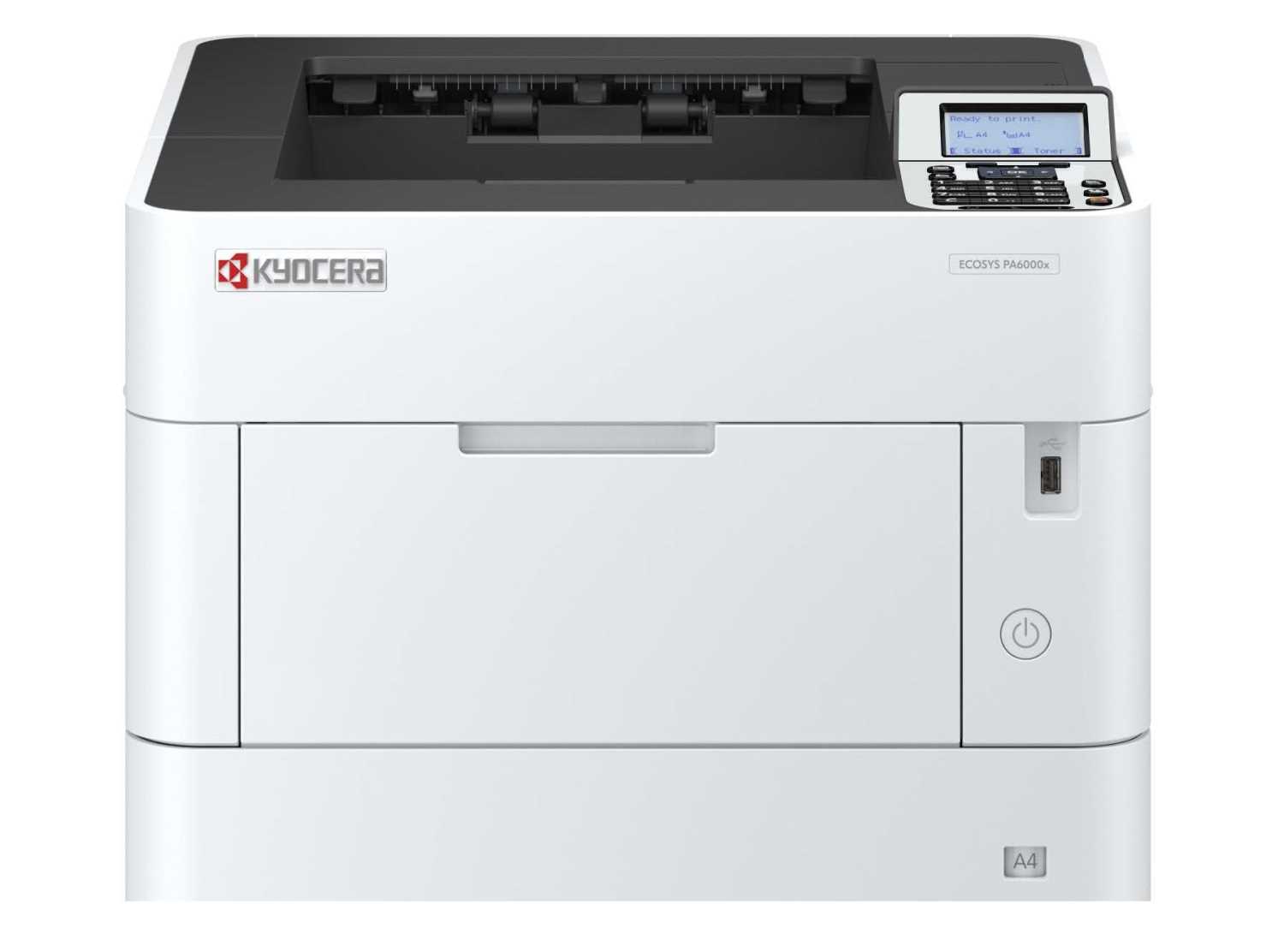 Купить Лазерный принтер Kyocera PA6000x (А4, 1200dpi, 512Mb, 60 ppm, 500 + 100 л., дуплекс, USB 2.0, Gigabit Ethernet, тонер на 11K)