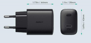 Купить Сетевое зарядное устройство Aukey Swift PD 20W USB-C PA-F1S (Black)