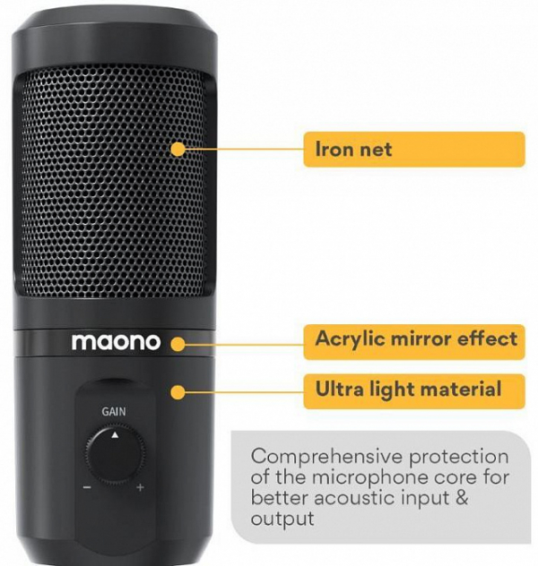 Купить Конденсаторный микрофон Maono AU-PM461TR (Black)