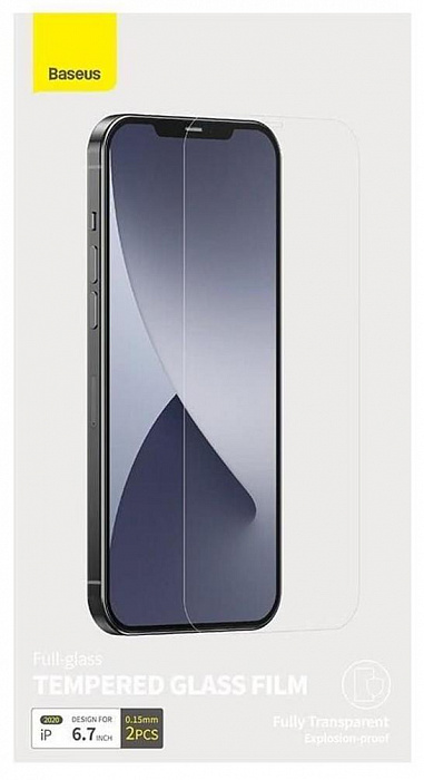 Купить Защитное стекло Baseus Full Glass Tempered Glass Film 0,15mm (SGAPIPH67N-FM02) для iPhone 12 Pro Max (Clear)