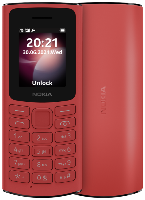 Купить Телефон Nokia 105 4G DS (2021), красный