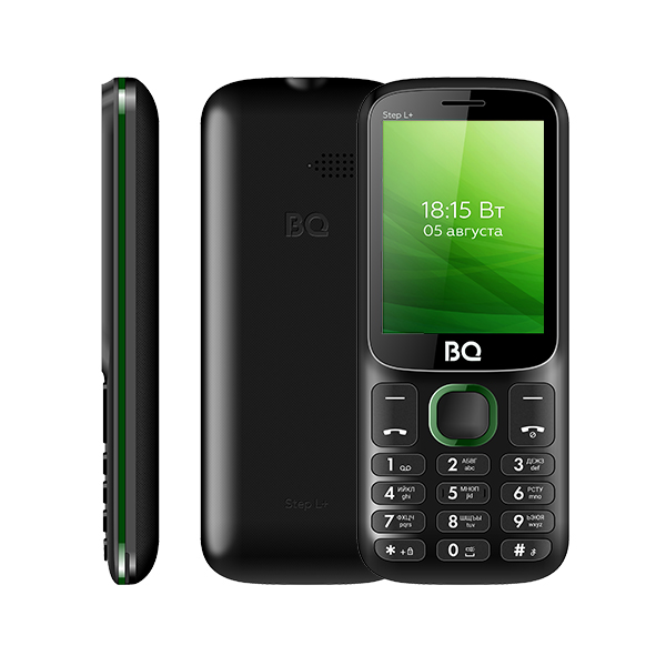 Купить Мобильный телефон BQ 2440 Step L+ Black+Green