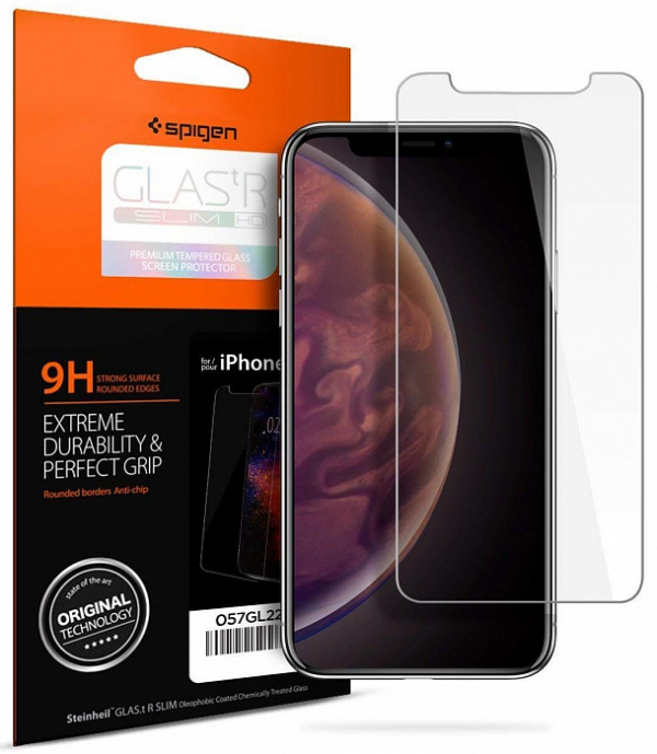 Купить Защитное стекло Spigen Glass GLAS.tR SLIM HD - iPhone XS/X