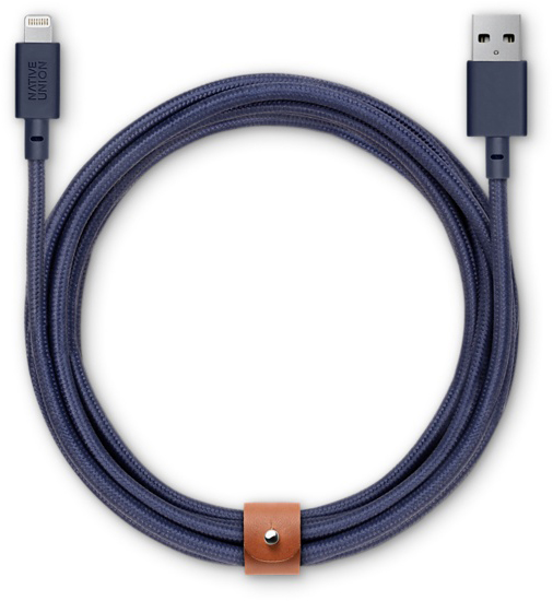 Купить Native Union BELT CABLE кабель зарядный, размер 3 м., цвет: синий
