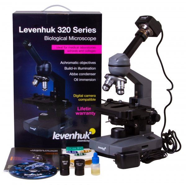 Купить Микроскоп цифровой Levenhuk D320L PLUS монокулярный