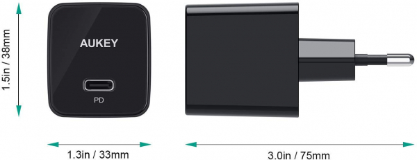 Купить Зарядное устройство AUKEY PA-Y18 USB-C PD 18W black