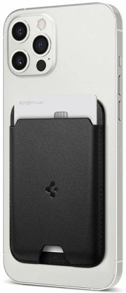 Купить Чехол-бумажник Spigen Valentinus MagSafe Card Holder (AMP02284) для iPhone 12/12 Pro/12 Pro Max/12 mini (Black)