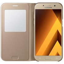 Купить Чехол Samsung EF-CA520PFEGRU S-View Cover Galaxy A520 2017 золотой