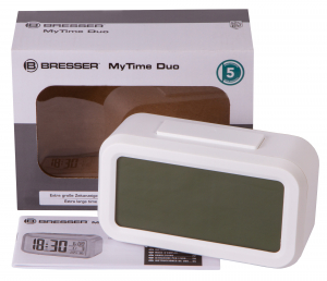 Купить Часы настольные Bresser MyTime Duo LCD, белые