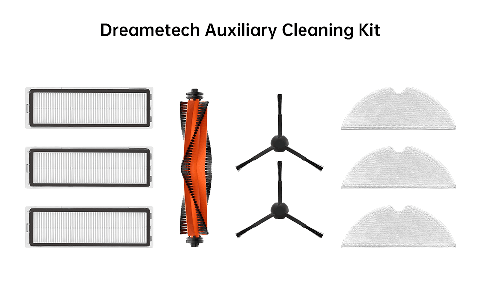 Купить Комплект аксессуаров для робота-пылесоса  Kit 1Main Brush+2Side Brush+3Dust Box Filter+3 Wash-free Mop Pad 1шт. D9 Plus White